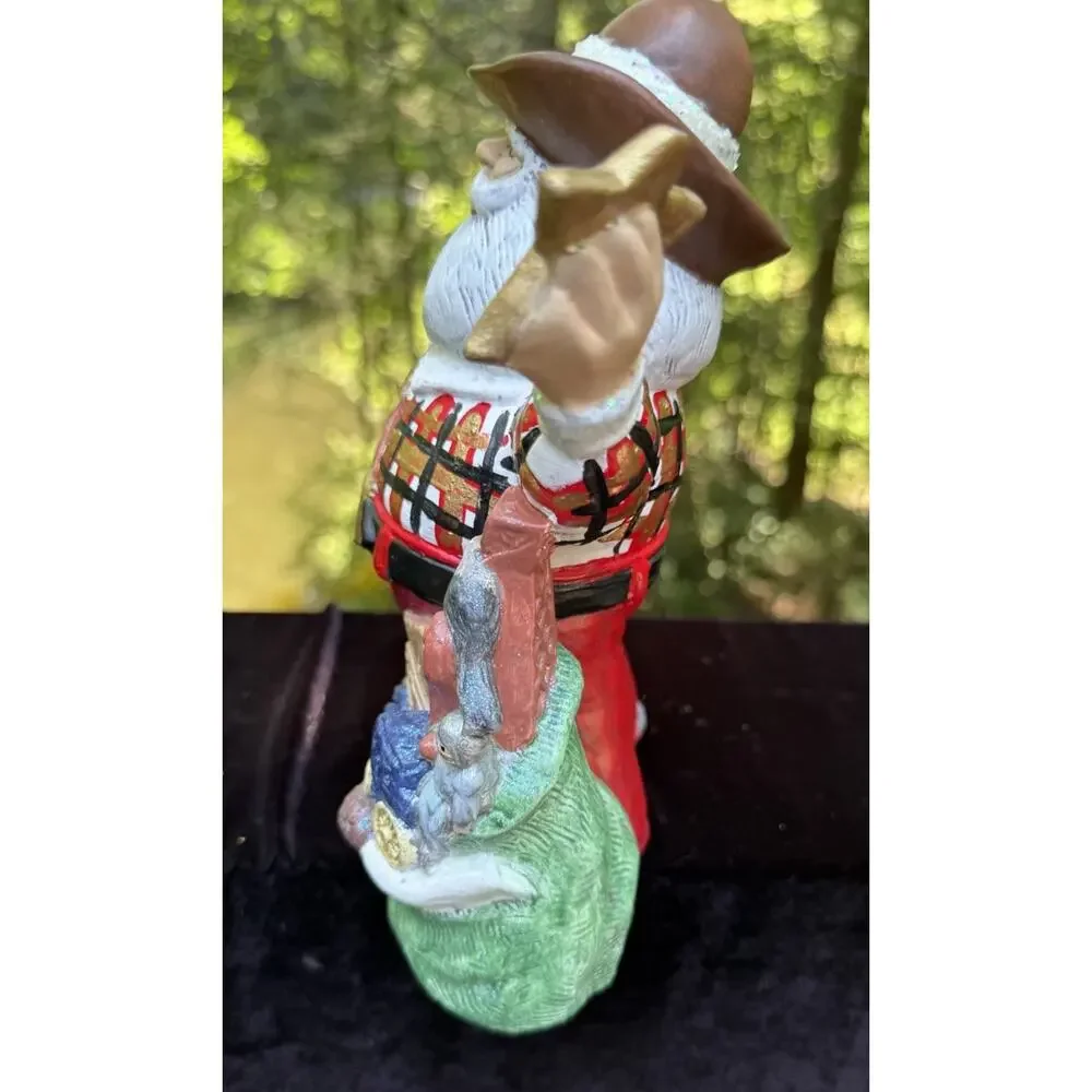 VTG 2000 Lone Star State TEXAS Cowboy Oil Santa Christmas Ceramic Mold Figure